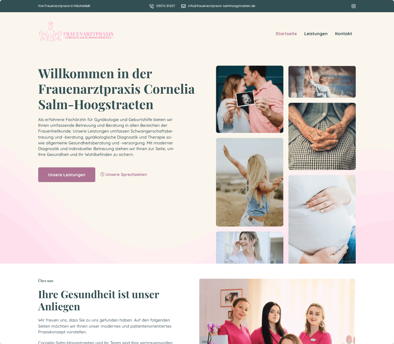 Frauenarztpraxis Cornelia Salm-Hoogstraeten Webseite