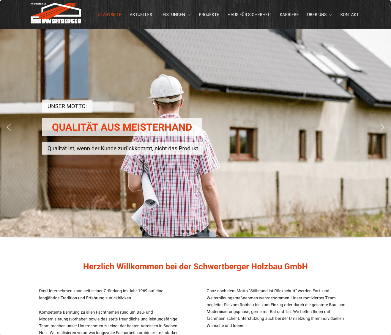 Schwertberger Holzbau Webseite