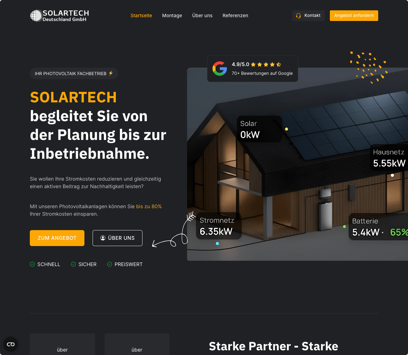 Solartech Deutschland GmbH Webseite