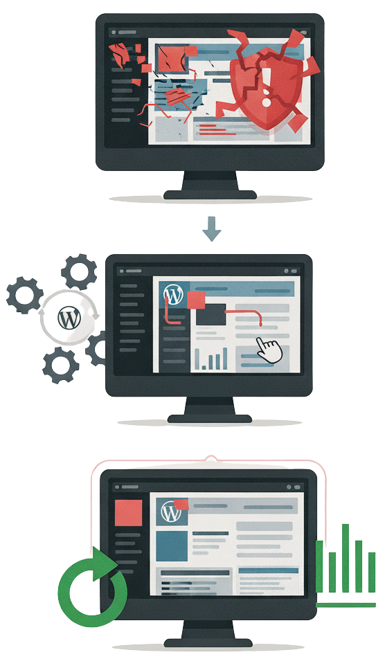 WordPress Hack entfernen - Bereinigungsprozess